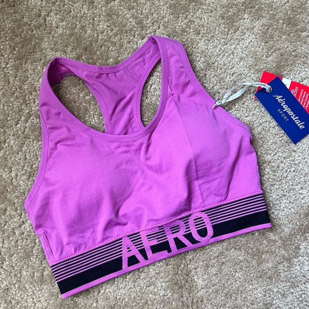 NWT Aeropostale Vibrant Purple Sports Bra